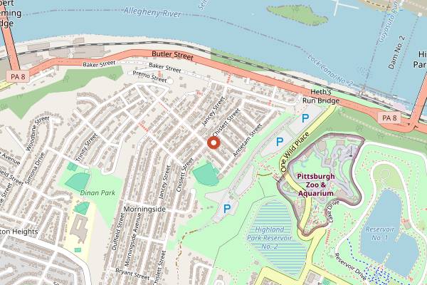 Map showing Ka-Fair in Pittsburgh