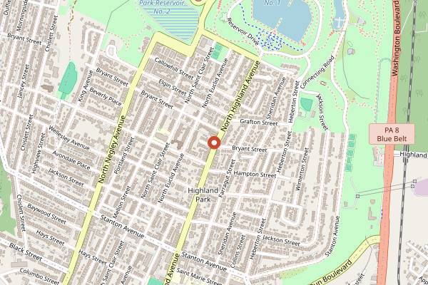 Map showing Tazza d'Oro in Pittsburgh