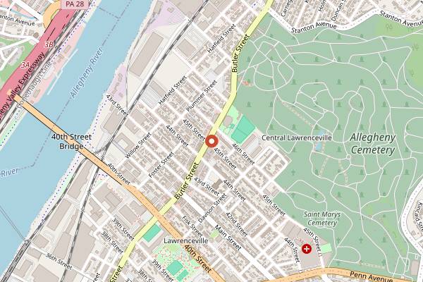 Map showing Banh Mi & Ti in Pittsburgh