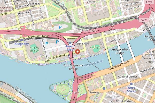 Map showing Burgatory in Pittsburgh