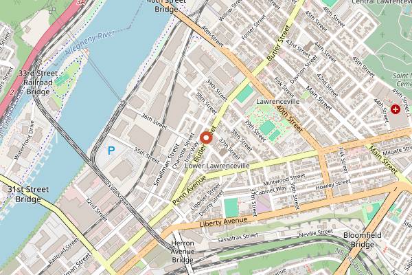 Map showing Driftwood Oven in Pittsburgh