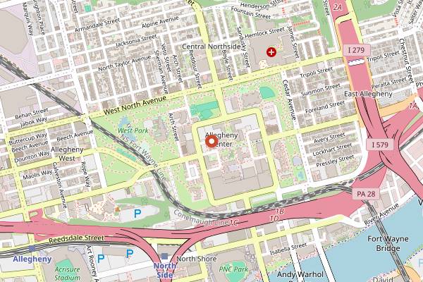 Map showing Federal Galley in Pittsburgh