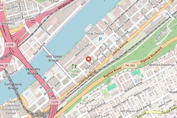 Map showing Iron Born Pizza in Pittsburgh