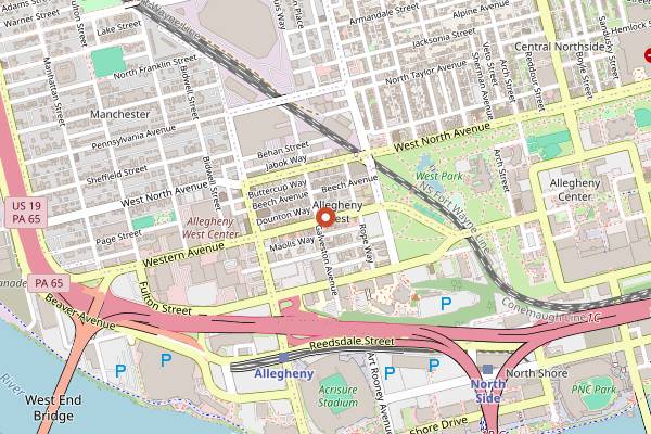 Map showing Nicky's Thai Kitchen in Pittsburgh