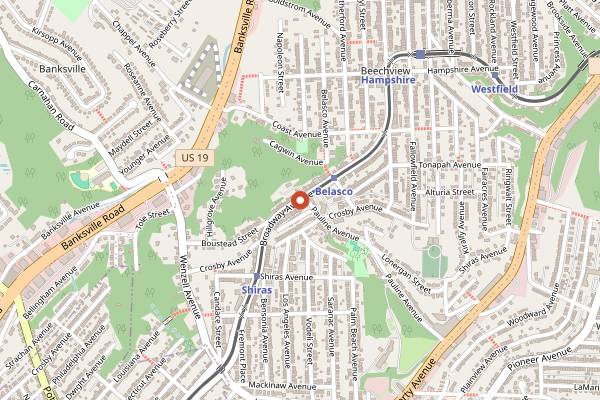 Map showing Slice on Broadway in Pittsburgh