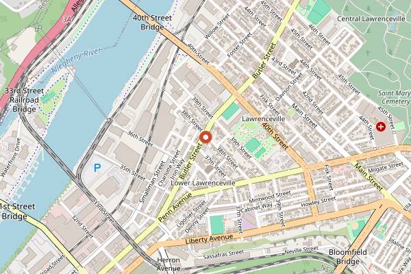 Map showing Umami in Pittsburgh