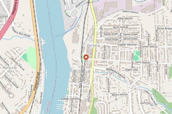 Map showing Mechanic Coffee Co. in Pittsburgh
