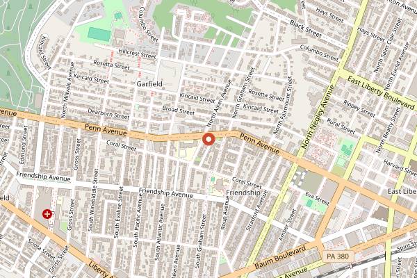 Map showing Chop, WOK & Talk Group Cooking Class in Pittsburgh