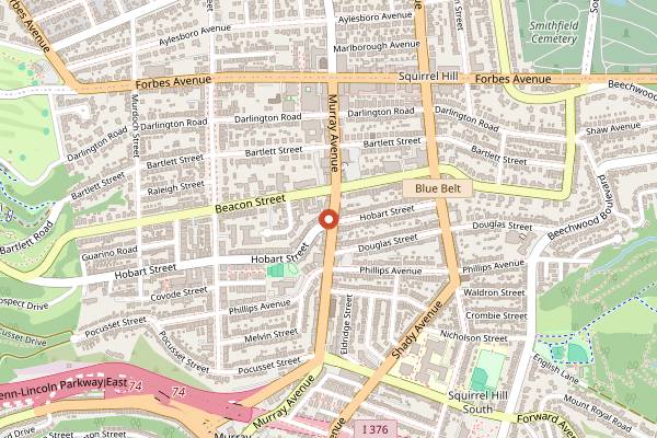 Map showing Allegro Hearth Bakery in Pittsburgh