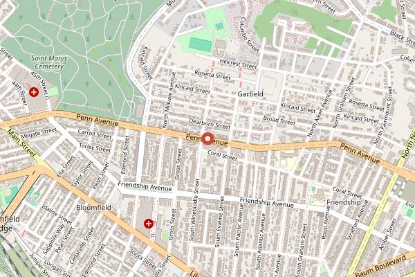Map showing Spak Brothers in Pittsburgh