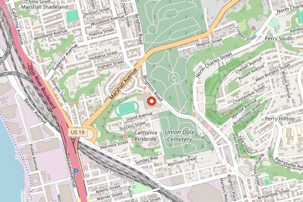Map showing Pittsburgh Restaurant Week in Pittsburgh