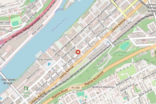 Map showing DiAnoia's Eatery in Pittsburgh