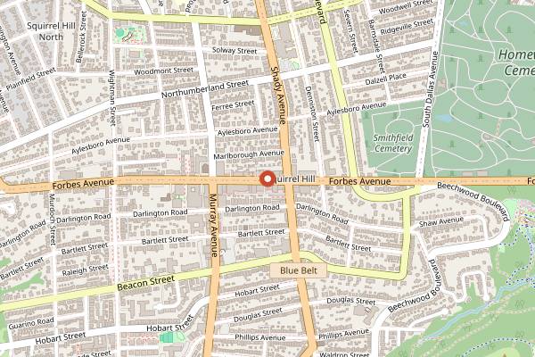 Map showing Everyday Noodles in Pittsburgh