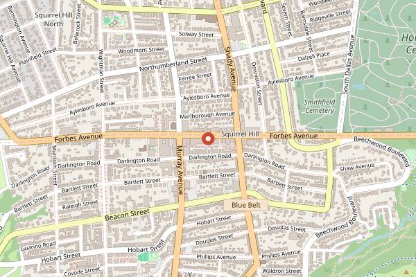 Map showing Kiin Lao & Thai Eatery in Pittsburgh