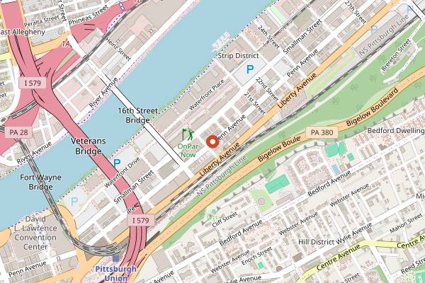 Map showing Labad's Mediterranean Cafe and Grocery in Pittsburgh