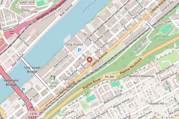 Map showing S&D Polish Deli in Pittsburgh