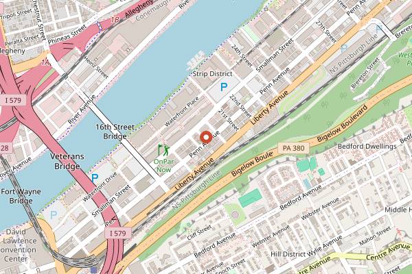 Map showing Jimmy & Nino Sunseri Co. in Pittsburgh