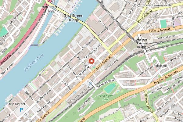 Map showing Salem's Market & Grill in Pittsburgh