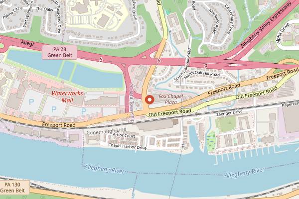 Map showing Alta Via in Pittsburgh