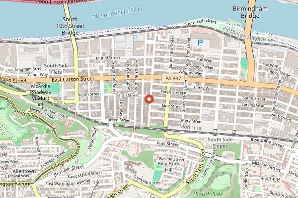 Map showing Dish Osteria and Bar in Pittsburgh