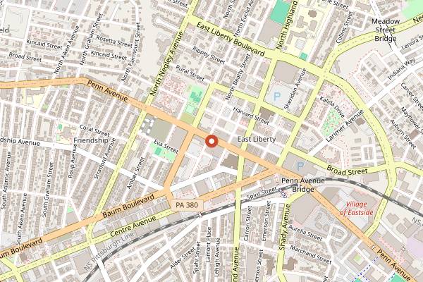 Map showing Duo's Taqueria in Pittsburgh