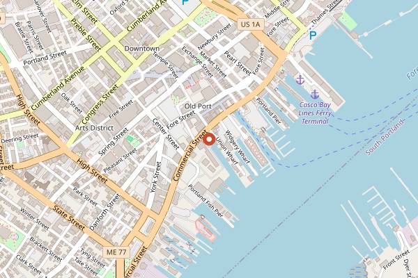 Map showing Camp Pennant in Portland