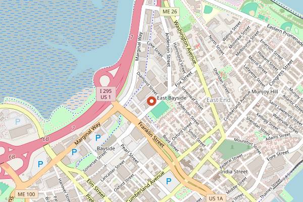 Map showing Rising Tide Brewing Company in Portland