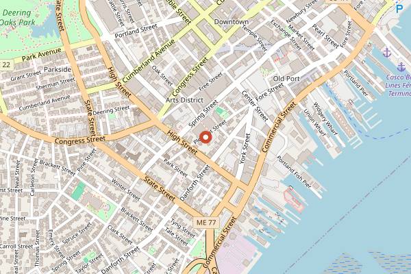 Map showing Fork + Spoon in Portland