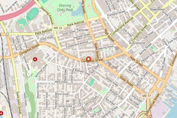 Map showing Hot Suppa in Portland