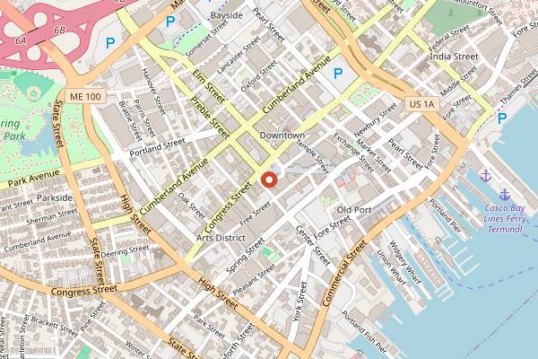 Map showing Public Market House Vendors in Portland