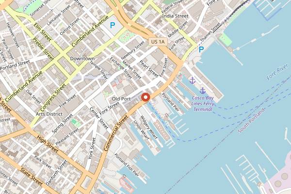 Map showing The Holy Donut in Portland