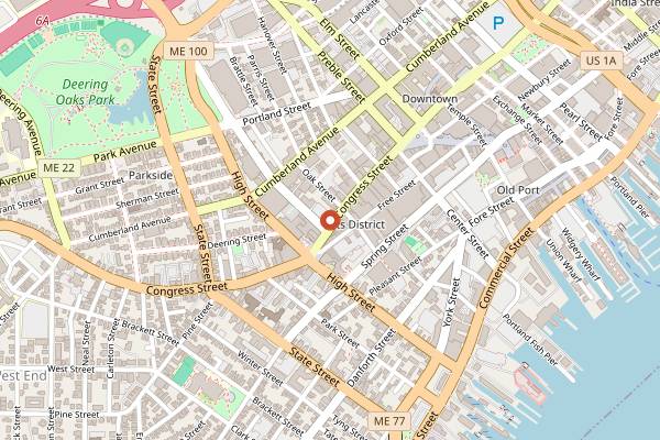 Map showing Speckled Ax in Portland