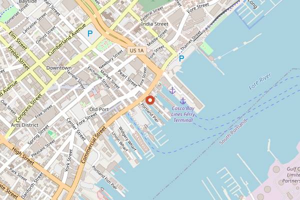 Map showing Harbor Fish Market in Portland