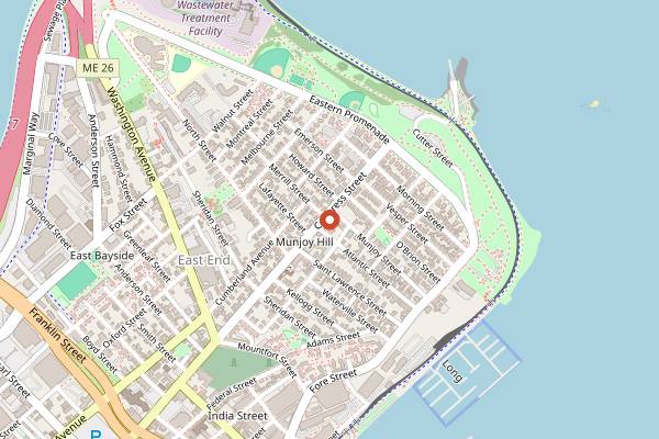 Map showing Rosemont Market Munjoy Hill in Portland
