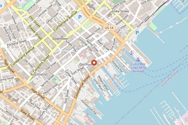 Map showing Central Provisions in Portland