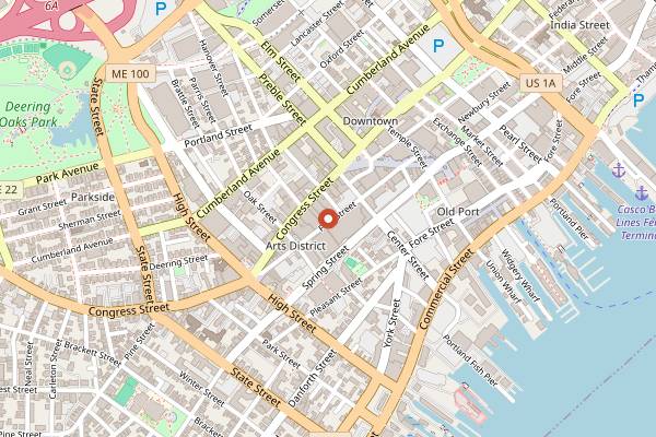 Map showing Leeward in Portland