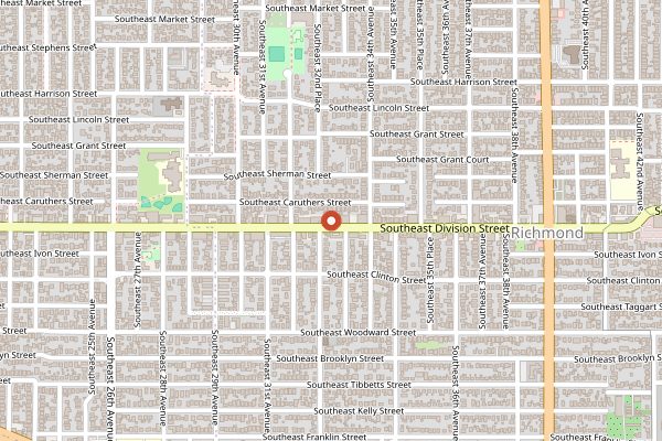 Map showing Blue Star Donuts in Portland