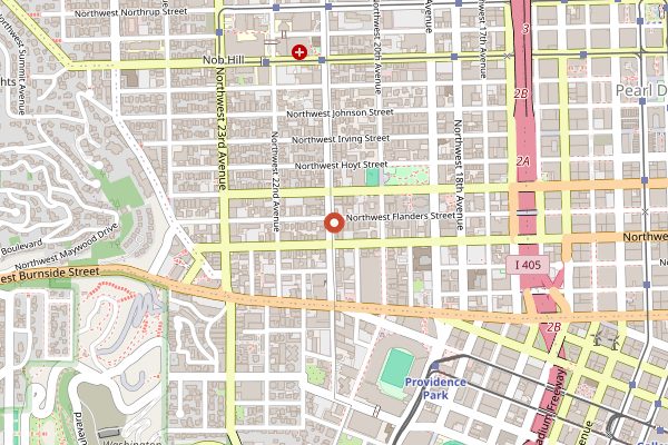 Map showing Ken's Artisan Bakery in Portland