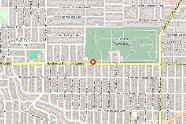 Map showing Pip's Original Doughnuts & Chai in Portland