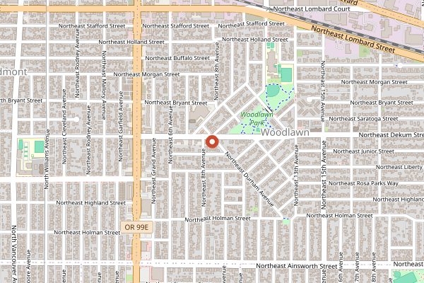 Map showing Breakside Brewery NE Dekum in Portland