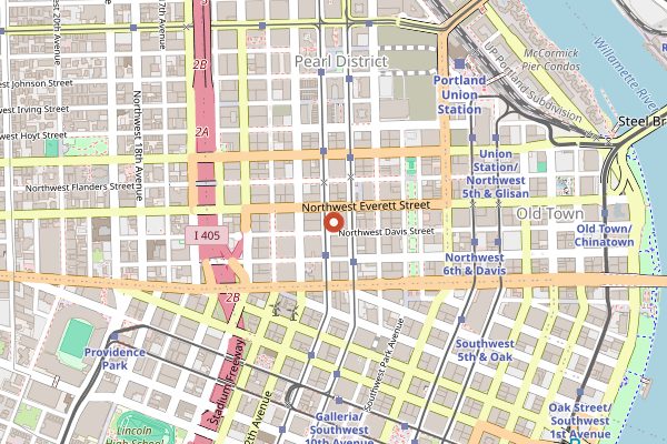 Map showing Deschutes Brewery Portland Public House in Portland