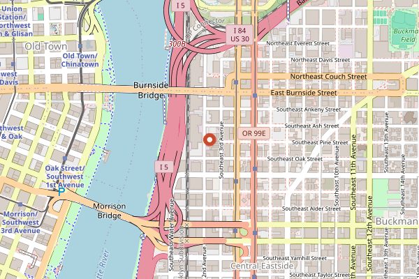 Map showing Wayfinder Beer in Portland