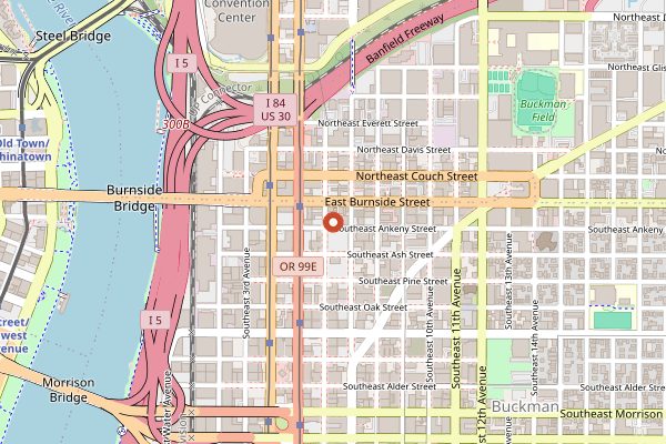 Map showing Nong's Khao Man Gai in Portland