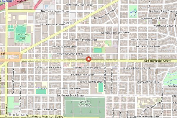 Map showing Screen Door Eastside in Portland