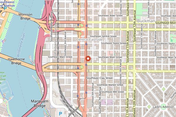 Map showing Coava Coffee Roasters Grand in Portland