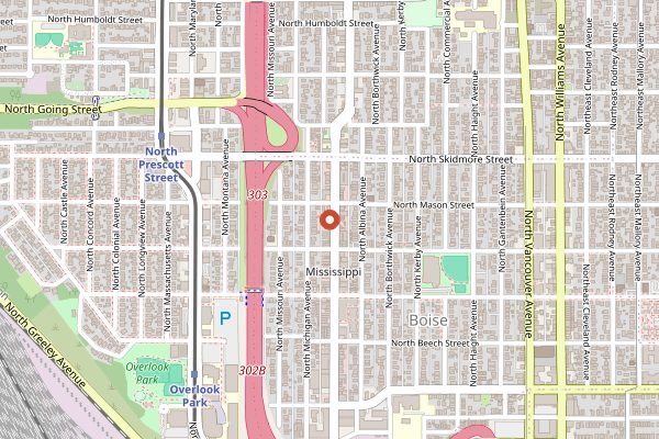 Map showing Lovely's Fifty Fifty in Portland