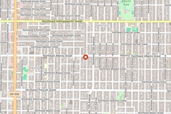 Map showing Tin Shed Garden Cafe in Portland