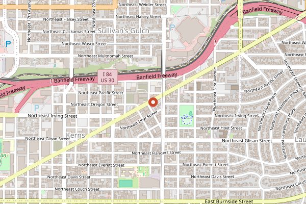 Map showing ChickPeaDX in Portland
