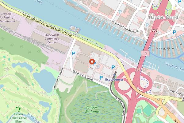 Map showing Portland Seafood and Wine Festival in Portland