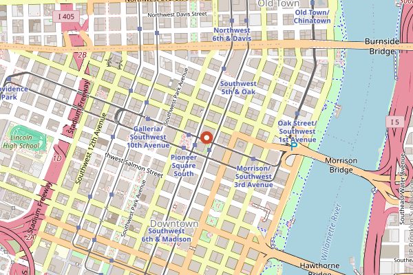 Map showing Departure in Portland